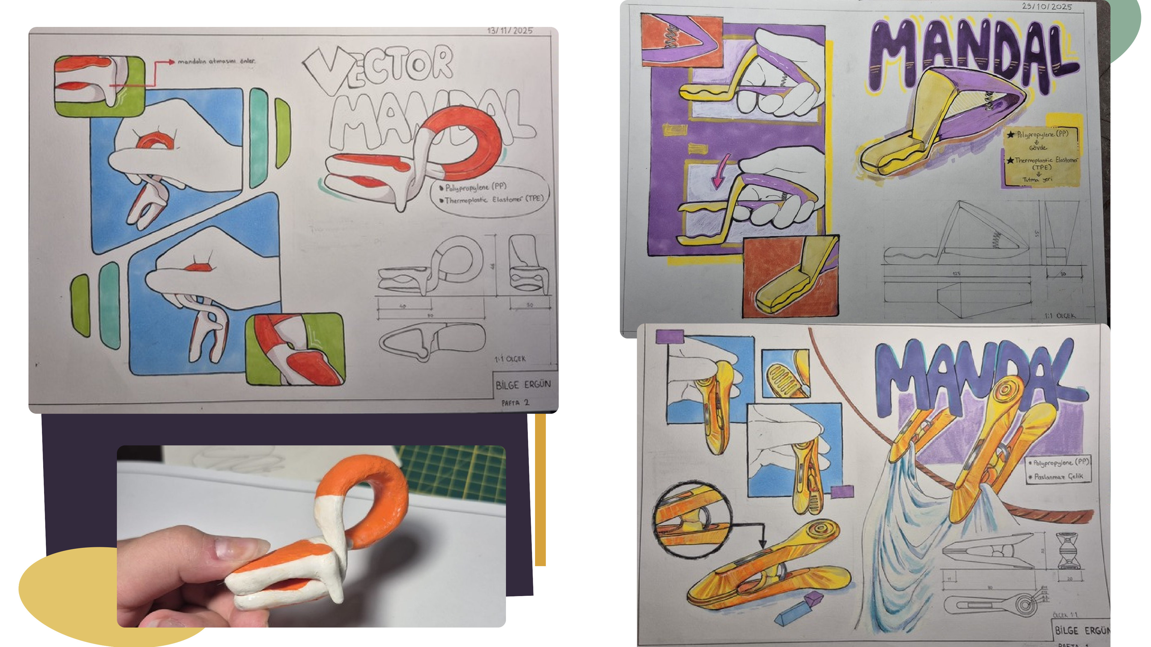 Vector Mandal clothespin