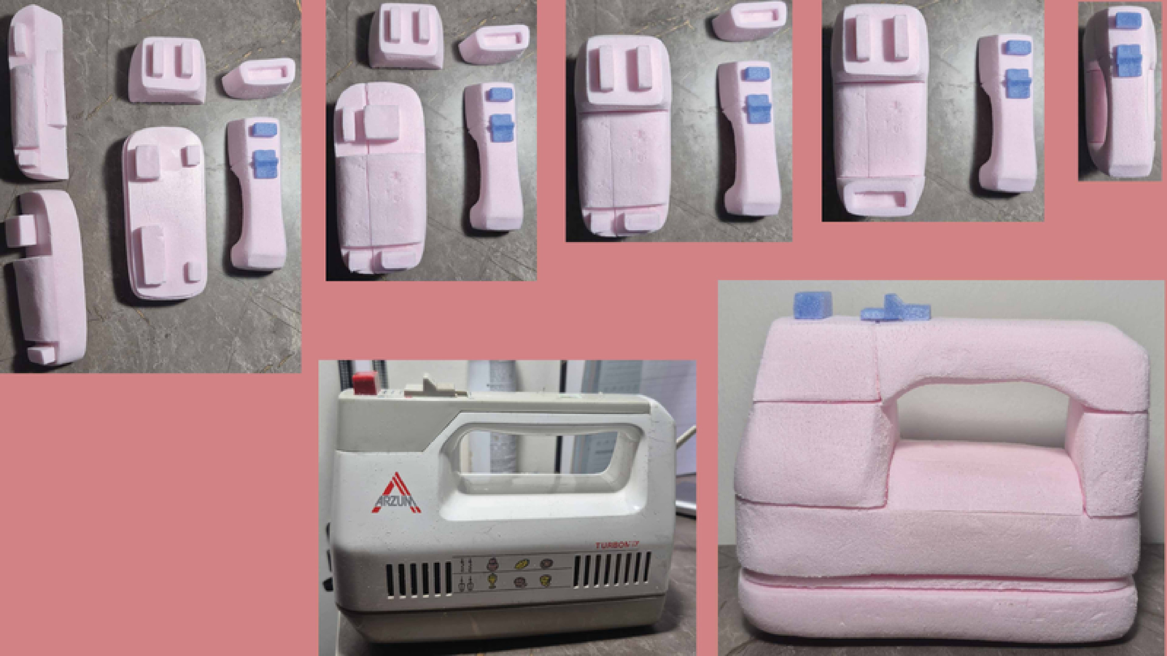 Interlocking mixer foam models